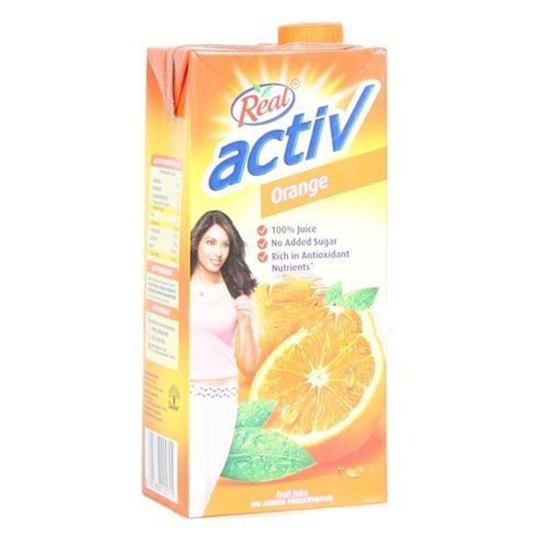 Picture of REAL ACTIV ORANGE FRUIT JUICE 1 LT CARTON