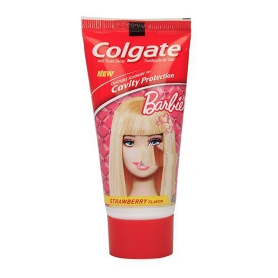 Picture of Colgate Barbie Tooth Paste For Kids Strawberry Flavour 80 Gm Tube