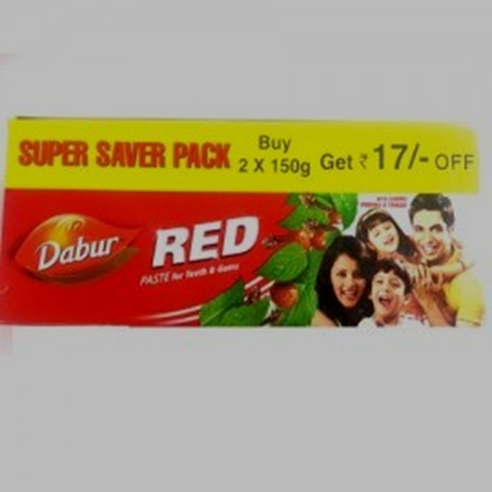 Picture of Dabur Red Paste For Teeth Gums Toothpaste 2*150 Gm Tube