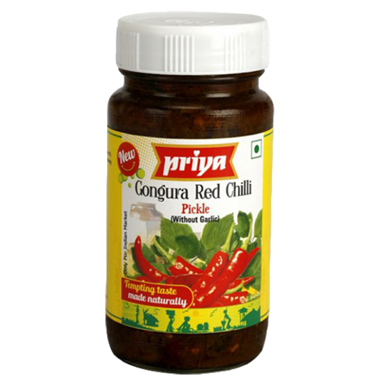 PRIYA PICKLE GONGURA RED CHILLI  300ML