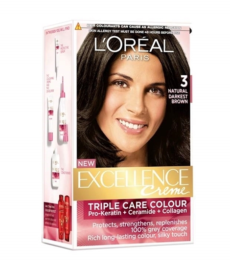 L'Oreal Hair Colour Excellence Natural Darkest Brown Shade 3 172 ml